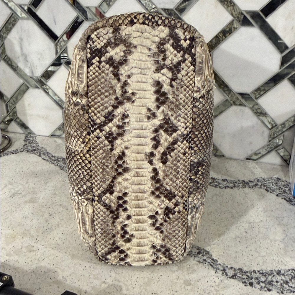 Python Leather VintageHandbag Made In Italy - Picture 4 of 7